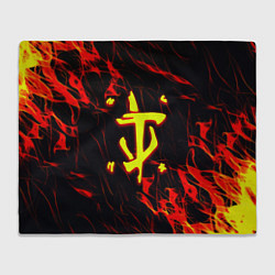 Плед флисовый Doom огненные искры, цвет: 3D-велсофт