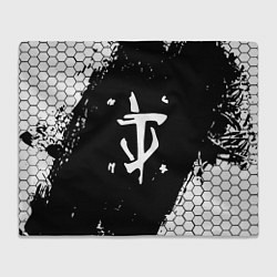 Плед флисовый Doom соты краски, цвет: 3D-велсофт