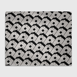 Плед флисовый Три буквы: чёрные, цвет: 3D-велсофт