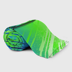 Плед флисовый Саня всегда на высоте - горы и небоскреб, цвет: 3D-велсофт — фото 2