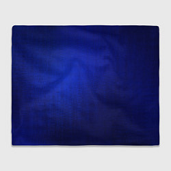 Плед флисовый Синий с затемнением текстура, цвет: 3D-велсофт