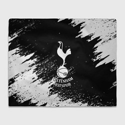 Плед флисовый Тоттенхэм белые брызги красок, цвет: 3D-велсофт