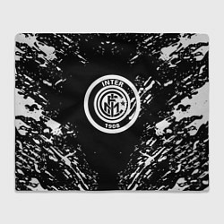 Плед флисовый Inter белые штрихи красок, цвет: 3D-велсофт