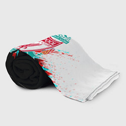 Плед флисовый Ливерпуль текстура глитч краски, цвет: 3D-велсофт — фото 2