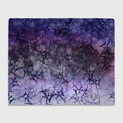 Плед флисовый Абстракция - black cobweb on a blue-violet backgro, цвет: 3D-велсофт
