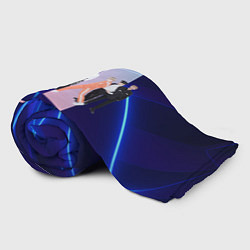 Плед флисовый BTS на темно-синем фоне, цвет: 3D-велсофт — фото 2