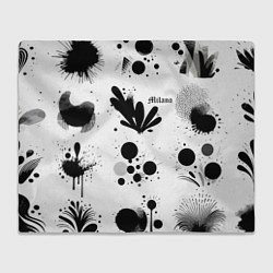 Плед флисовый Растительный паттерн и кляксы - Милан, цвет: 3D-велсофт