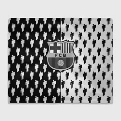 Плед флисовый Barcelona спортивный паттерн, цвет: 3D-велсофт