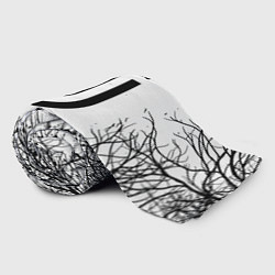 Плед флисовый Ювентус черные деревья, цвет: 3D-велсофт — фото 2