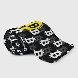 Плед флисовый Borussia биткоин паттерн, цвет: 3D-велсофт — фото 2