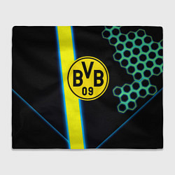 Плед флисовый Borussia соты броня, цвет: 3D-велсофт