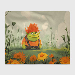 Плед флисовый Маленький Шрек с рыжими волосами, цвет: 3D-велсофт