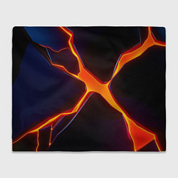 Плед флисовый Orange rift, цвет: 3D-велсофт