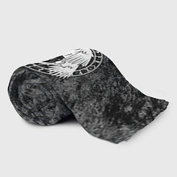 Плед флисовый Ворон в круге рун и компас вегвизир, цвет: 3D-велсофт — фото 2