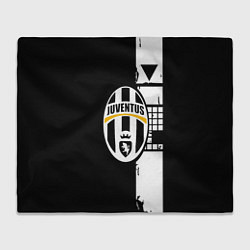 Плед флисовый Ювентус геометрия белая, цвет: 3D-велсофт