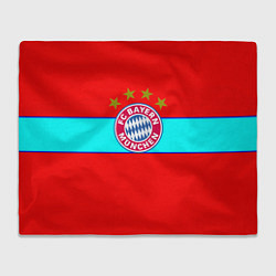 Плед флисовый Бавария Мюнхен полосы линии, цвет: 3D-велсофт