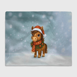 Плед флисовый Милый конек, цвет: 3D-велсофт