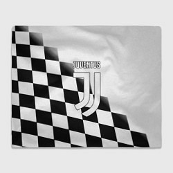 Плед флисовый Ювентус клетка краски, цвет: 3D-велсофт