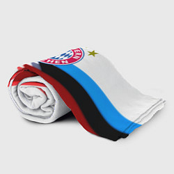 Плед флисовый Бавария Мюнхен геометрия спорт, цвет: 3D-велсофт — фото 2