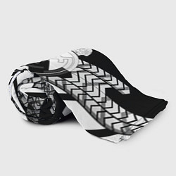 Плед флисовый Реал Мадрид краски полосы, цвет: 3D-велсофт — фото 2