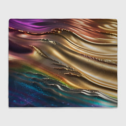 Плед флисовый Переливающийся расплавленный металл, цвет: 3D-велсофт