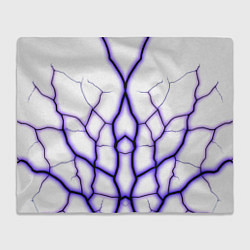 Плед флисовый Color white purple, цвет: 3D-велсофт