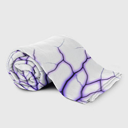 Плед флисовый Color white purple, цвет: 3D-велсофт — фото 2