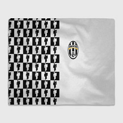 Плед флисовый Ювентус паттерн люди, цвет: 3D-велсофт