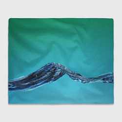 Плед флисовый Зеленая вода, цвет: 3D-велсофт