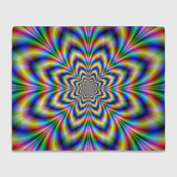 Плед флисовый Красочная иллюзия, цвет: 3D-велсофт