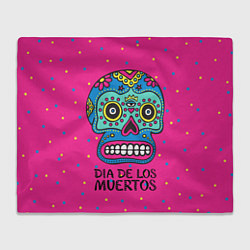 Плед флисовый Мексиканский череп, цвет: 3D-велсофт