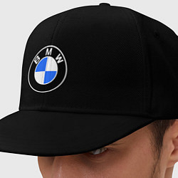 Кепка-снепбек Logo BMW, цвет: черный