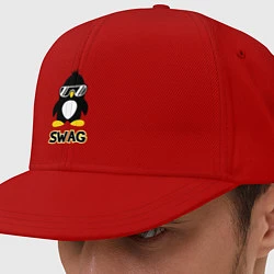 Кепка-снепбек SWAG Penguin, цвет: красный