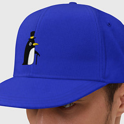 Кепка-снепбек Пингвин в шляпе, цвет: синий