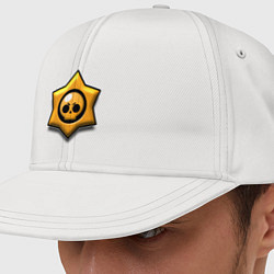 Кепка-снепбек Brawl stars логотип, цвет: белый