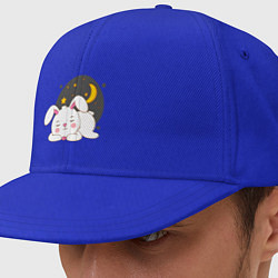 Кепка-снепбек Спящий Зайка, цвет: синий