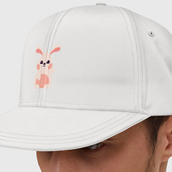 Кепка-снепбек Pink Bunny, цвет: белый