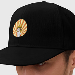 Кепка-снепбек Котик - самурай, цвет: черный