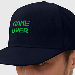 Кепка-снепбек Серо-зеленый game over, цвет: тёмно-синий