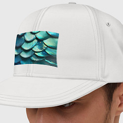 Кепка-снепбек Чешуя крупной рыбы, цвет: белый