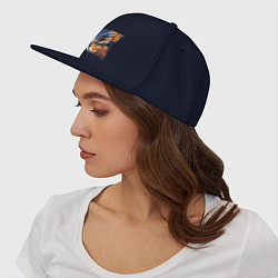 Кепка-снепбек Азия ночь луна, цвет: тёмно-синий — фото 2