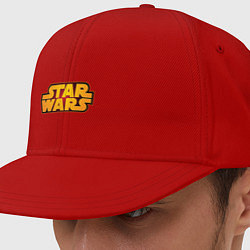 Кепка-снепбек Star Wars - желтое название, цвет: красный