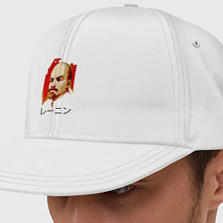 Кепка-снепбек Ленин вождь иероглифы, цвет: белый