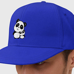 Кепка-снепбек Милые панды, цвет: синий