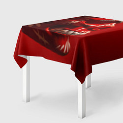 Скатерть для стола Красный череп, цвет: 3D-принт — фото 2