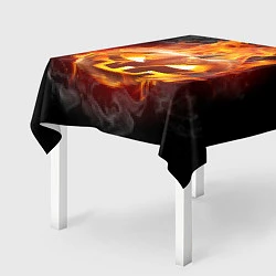 Скатерть для стола Огненная стихия хэллоуин, цвет: 3D-принт — фото 2