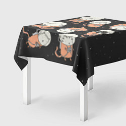 Скатерть для стола Космические котики, цвет: 3D-принт — фото 2