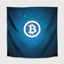 Скатерть для стола Bitcoin Blue, цвет: 3D-принт