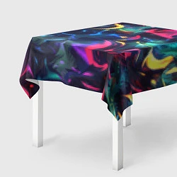 Скатерть для стола Неоновая вода, цвет: 3D-принт — фото 2