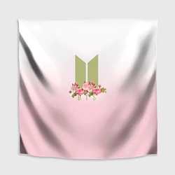Скатерть для стола BTS: Pink Flowers, цвет: 3D-принт